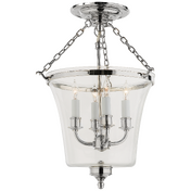 Sussex Semi-Flush Bell Jar Lantern Chapman & Myers CHC2209PN